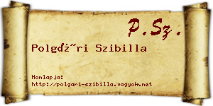 Polgári Szibilla névjegykártya
